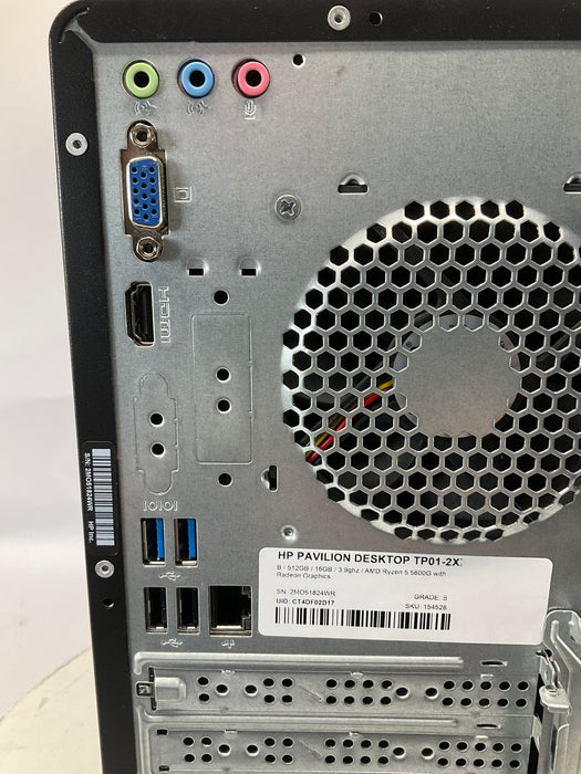HP Pavilion TP01-2137c AMD Ryzen 5 5600G 512GB 16GB Win 11 Pro