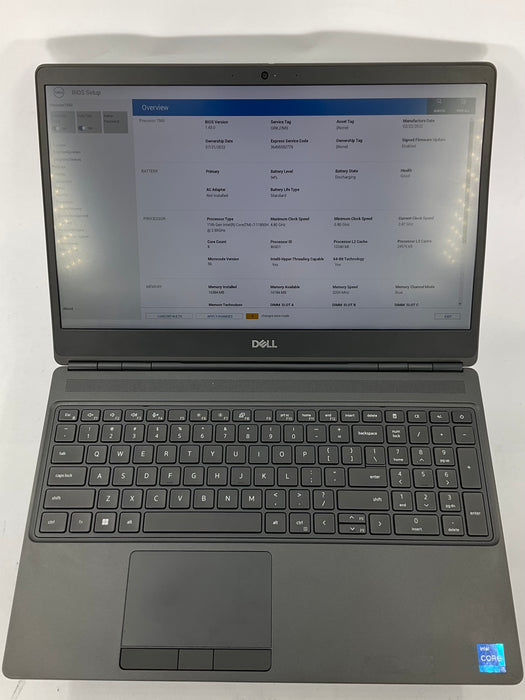 Dell Precision 7560 15.6" Core i7-11850H 1TB 16GB B Win 11 Pro A3000