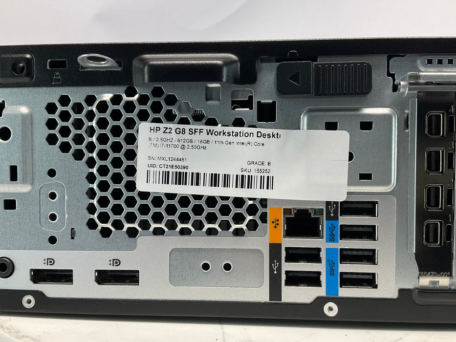 HP Z2 G8 SFF Core i7-11700 512GB 16GB B Win 11 Pro T1000