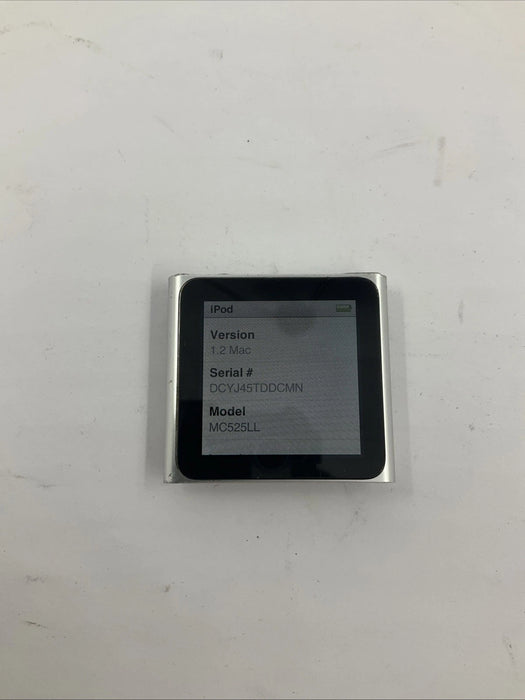 Apple iPod Nano 6th Generation 8GB Silver A1366