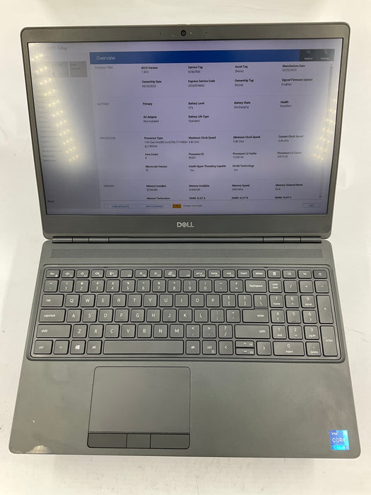 Dell Precision 7560 15.6" Core i7-11850H 512GB 32GB Win 11 Pro A3000