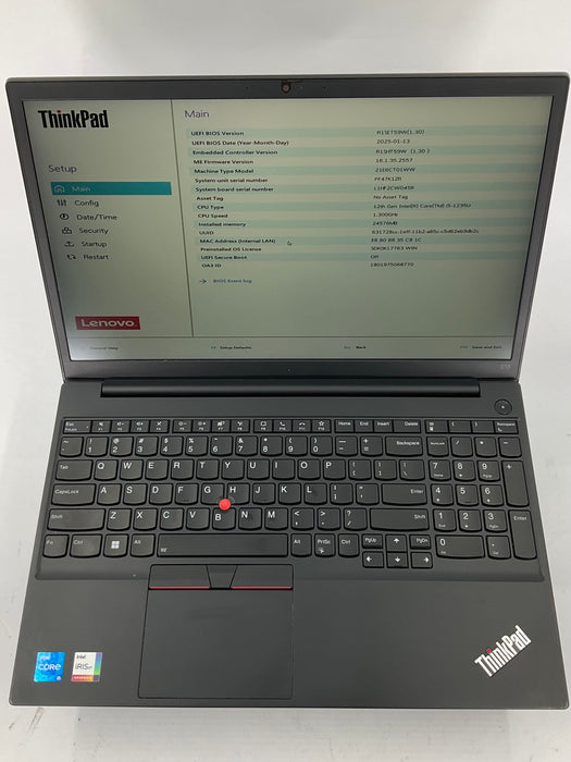Lenovo ThinkPad E15 Gen 4 15.6" Core i5-1235U 256GB 24GB Win 11 Pro