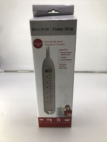 Belkin 6 Outlets Power strip w/ 12 ft Long Extension Cord