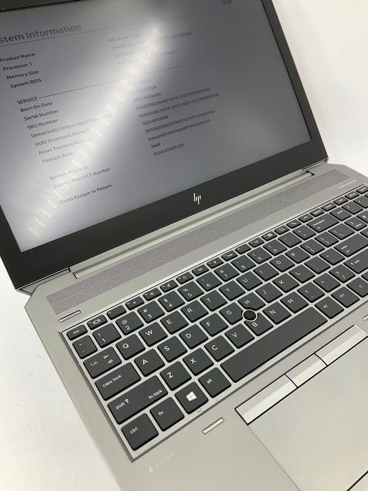 HP ZBook 15 G6 15.6" Core i7-9850H 256GB 32GB B Win 11 Pro T1000