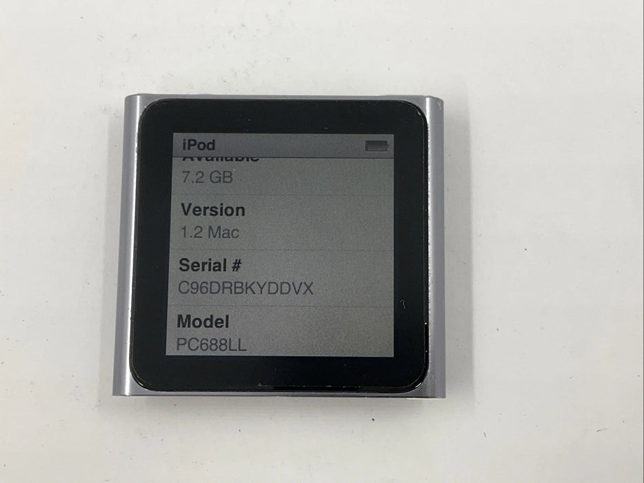 Apple iPod Nano 6th Generation 8GB Graphite A1366