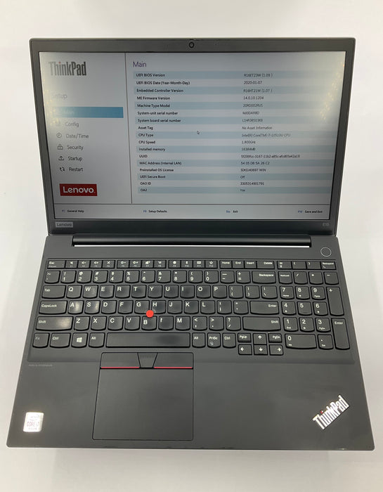 Lenovo ThinkPad E15 15.6" Core i7-10510U 512GB 16GB B Win 11 Pro