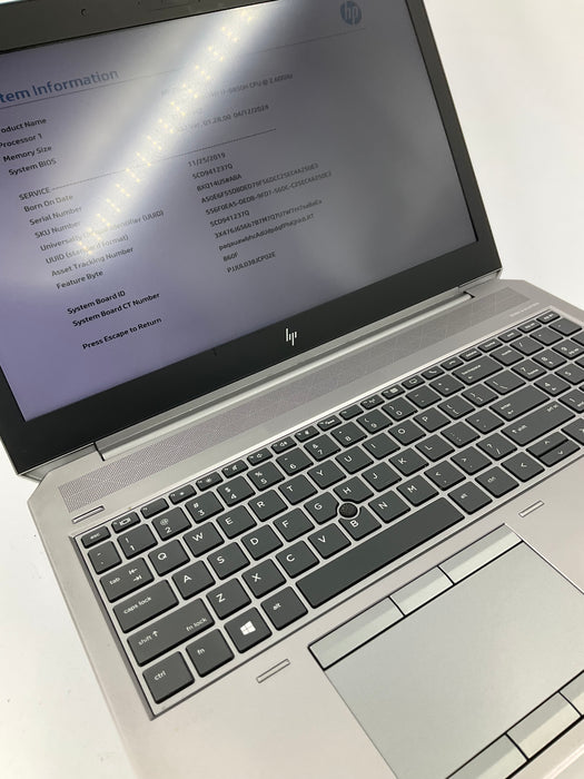 HP ZBook 15 G6 15.6" Core i7-9850H 256GB 32GB W11P Quadro T1000 - Broken NVME