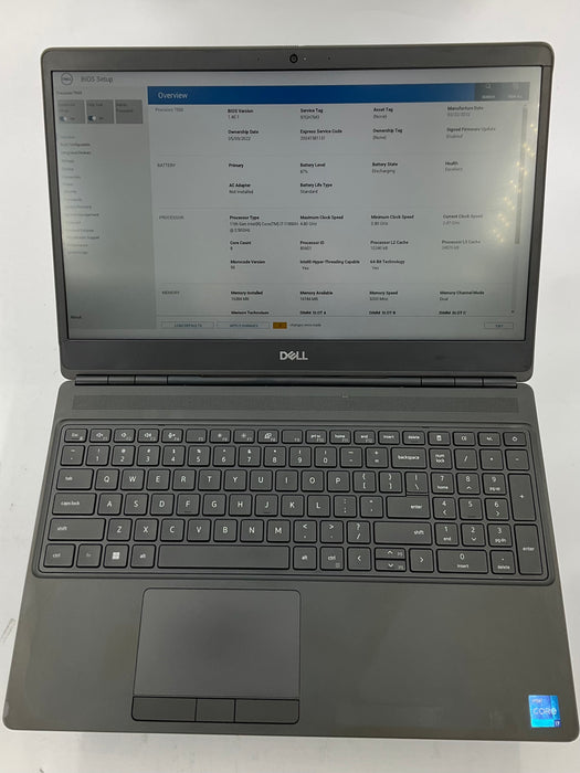 Dell Precision 7560 15.6" Core i7-11850H 512GB 16GB B Win 11 Pro A3000