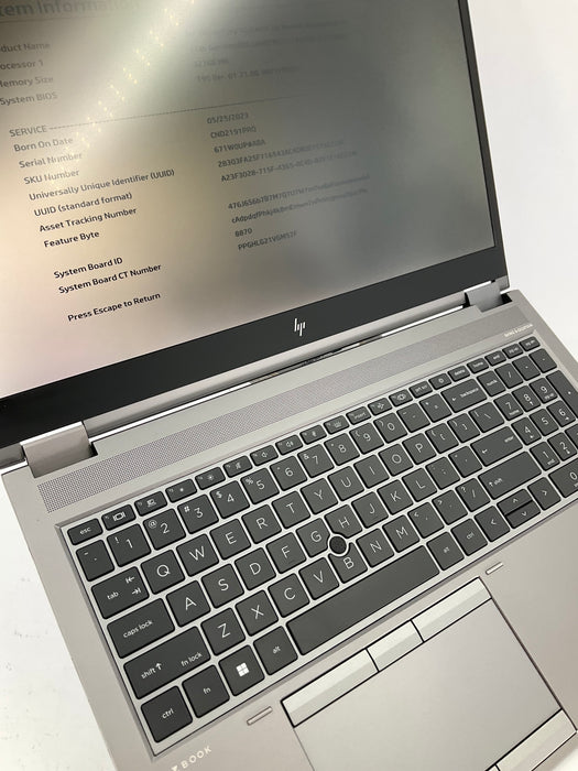 HP Zbook Fury G8 15.6" Core i7-11850H 1TB 32GB Win 11 Pro A3000