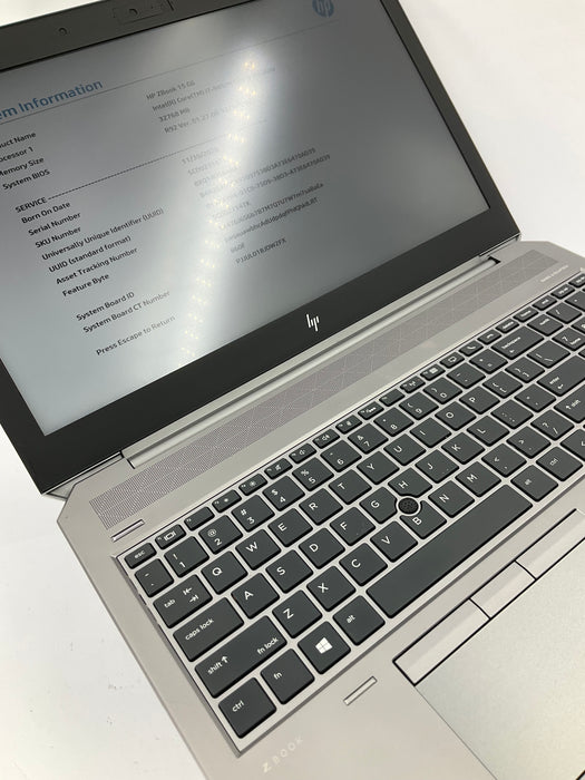 HP ZBook 15 G6 15.6" Core i7-9850H 256GB 32GB B Win 11 Pro T1000