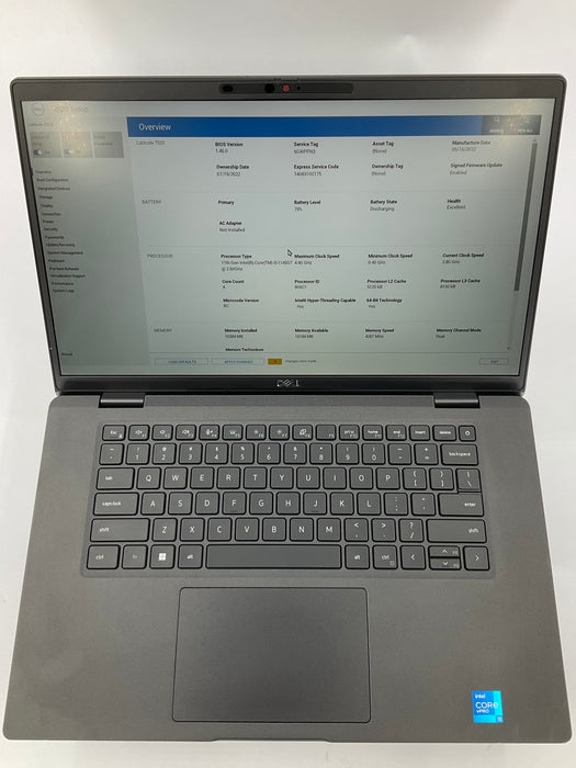 Dell Latitude 7520 15.6" Core i5-1145G7 512GB 16GB Win 11 Pro