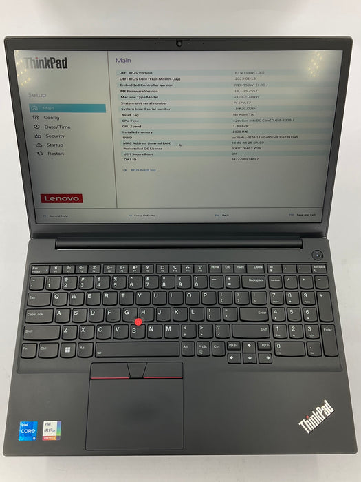 Lenovo ThinkPad E15 Gen 4 15.6" Core i5-1235U 256GB 16GB B Win 11 Pro *READ*