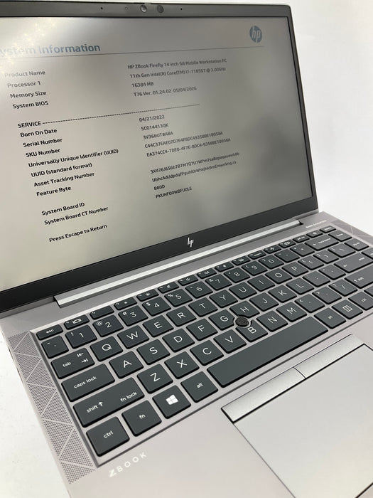 HP Zbook Firefly G8 14" Core i7-11185G7 500GB 16GB B Win 11 Pro
