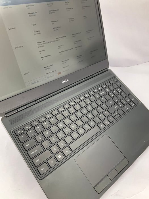 Dell Precision 7560 15.6" Core i7-11850H 512GB 16GB B Win 11 Pro A3000