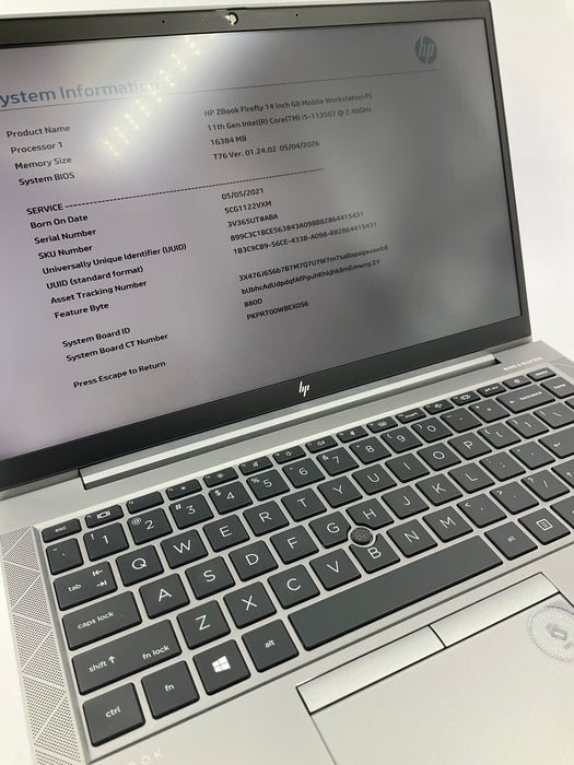 HP ZBook FireFly G8 14" Core i5-1135G7 256GB 16GB B Win 11 Pro