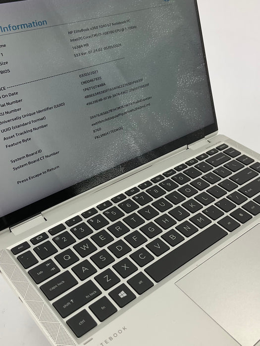 HP EliteBook x360 1040 G7 14" 2in1 Touch Core i7-10810U 256GB 16GB Win 11 Pro
