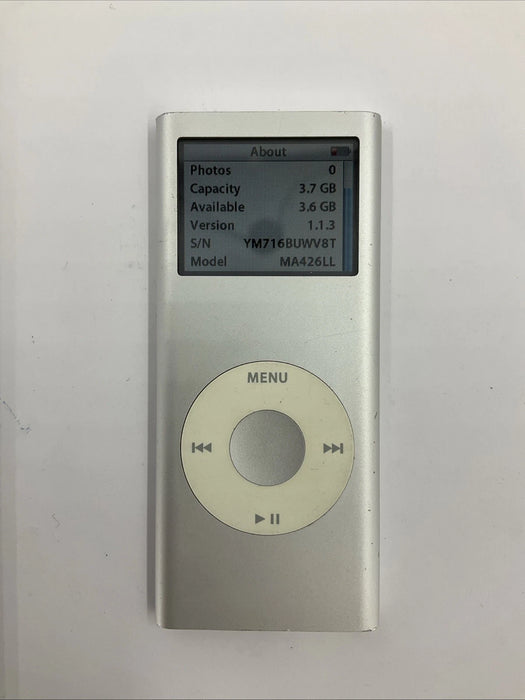 Apple iPod Nano 2nd Generation 4GB Silver A1199