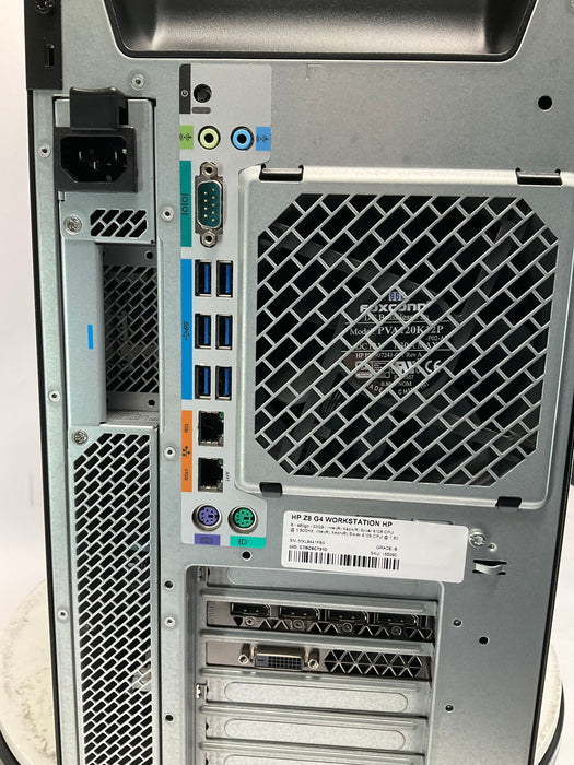 HP Z8 G4 Workstation Dual Xeon Silver 4108 480GB 32GB Win 11 Pro P6000 24GB