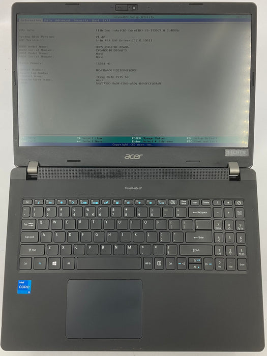 Acer Travelmate P215-53 15.6" Core i5-1135G7 512GB 16GB B Win 11 Pro