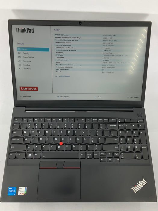 Lenovo ThinkPad E15 Gen 4 15.6" Core i5-1235U 256GB 16GB B Win 11 Pro