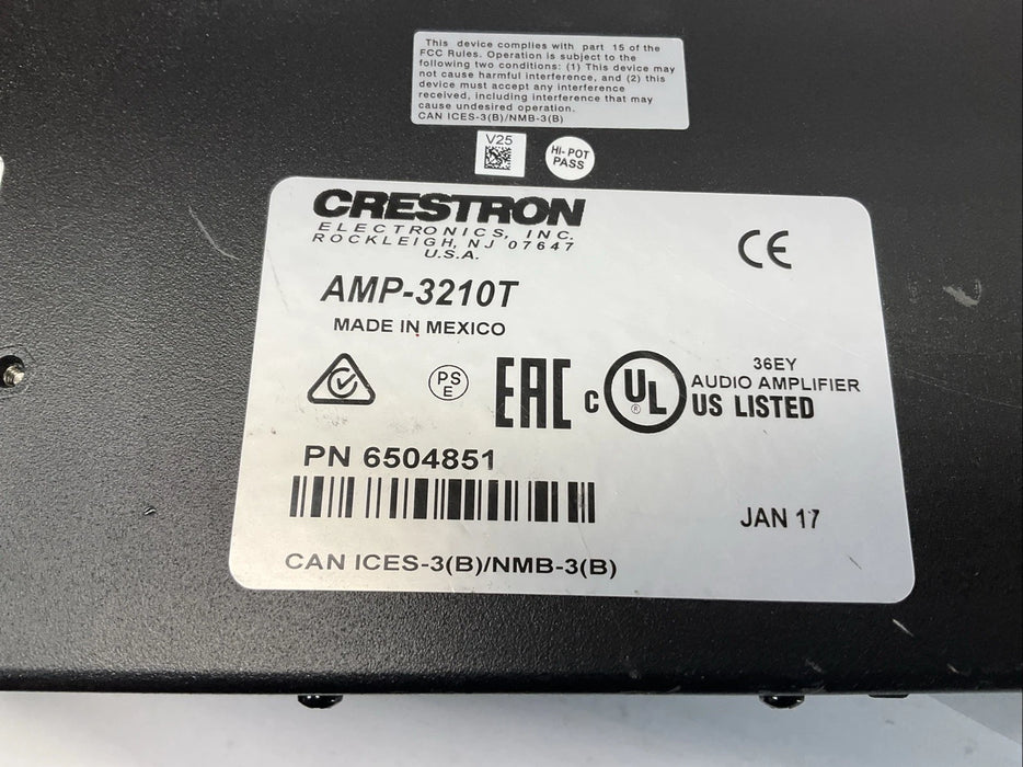 Crestron Electronics AMP-3210T Professional Commercial Power Audio Amplifier