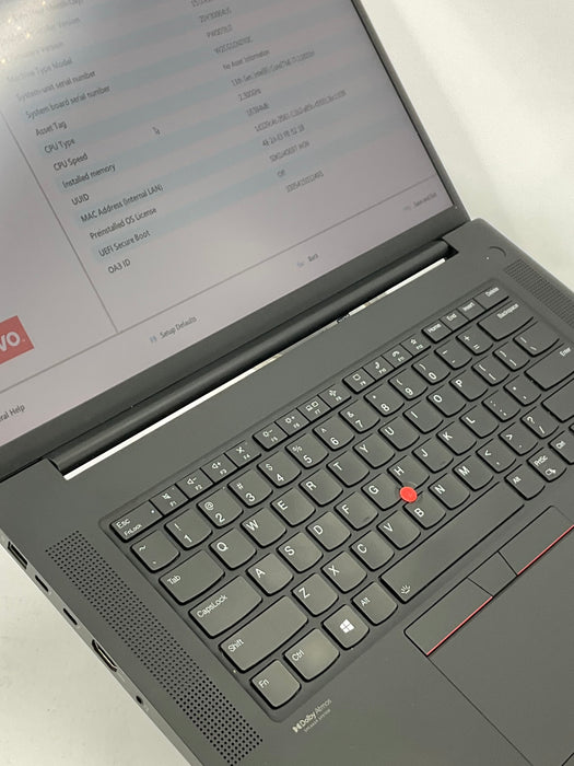 Lenovo ThinkPad P1 Gen 4 16" Core i7-11800H 512GB 16GB B Win 11 Pro T1200 *READ*