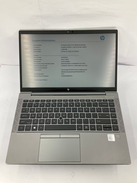 HP ZBook Firefly 14 G7 14" Touch Core i7-10610U 512GB 16GB  B Win 11 Pro