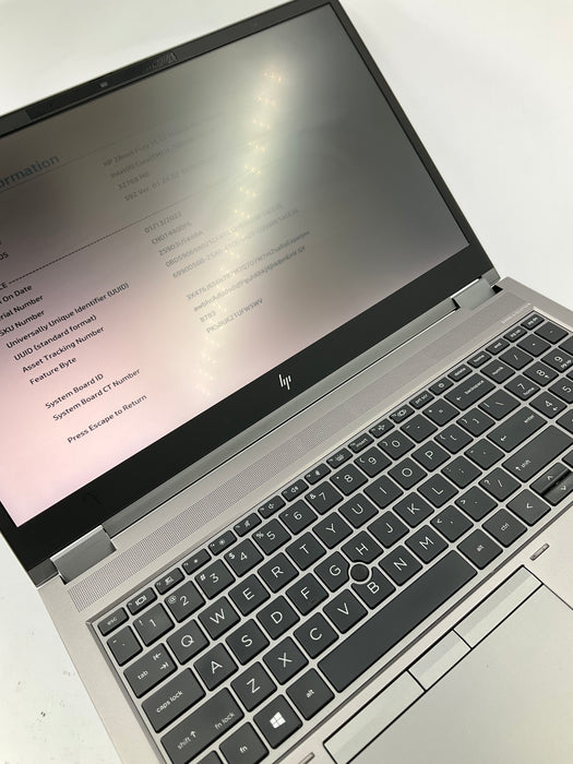 HP Zbook Fury G7 15.6" Core i7-10850H 512GB 32GB B Win 11 Pro RTX 3000