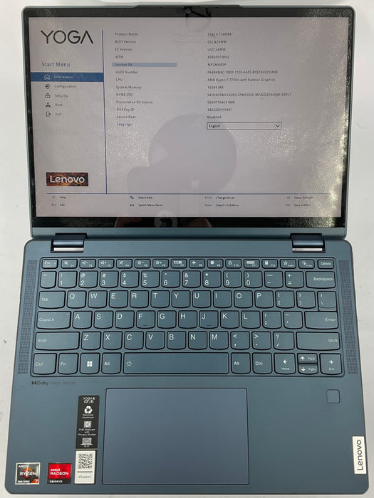 Lenovo Yoga 6 13ABR8 13.6" 2in1 Touch AMD Ryzen 7 7730U 256GB 16GB B Win 11 Pro