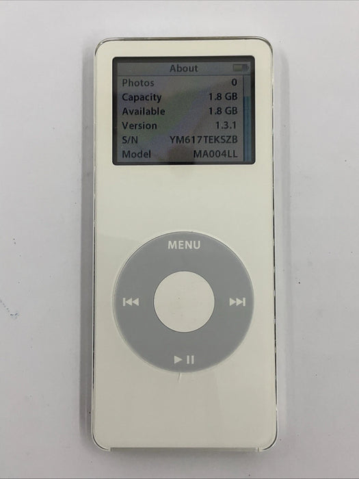 Vintage Apple iPod Nano 1st Generation 2GB White A1137