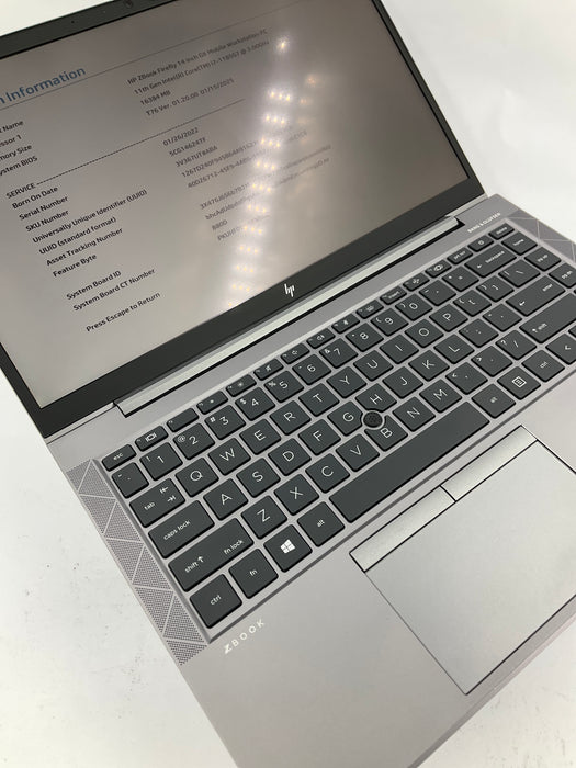 HP Zbook Firefly G8 14" Core i7-1185G7 512GB 16GB B Win 11 Pro