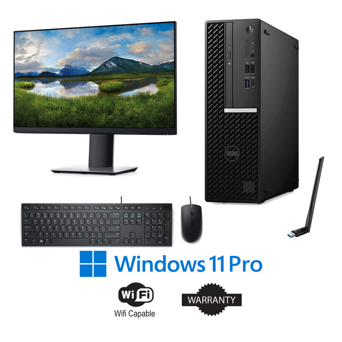 Performance Desktop Bundle: Core i5 or i7 Processor (10th Gen or greater), 16GB RAM, 256GB SSD, Win 11 Pro, with 22" LCD Monitor